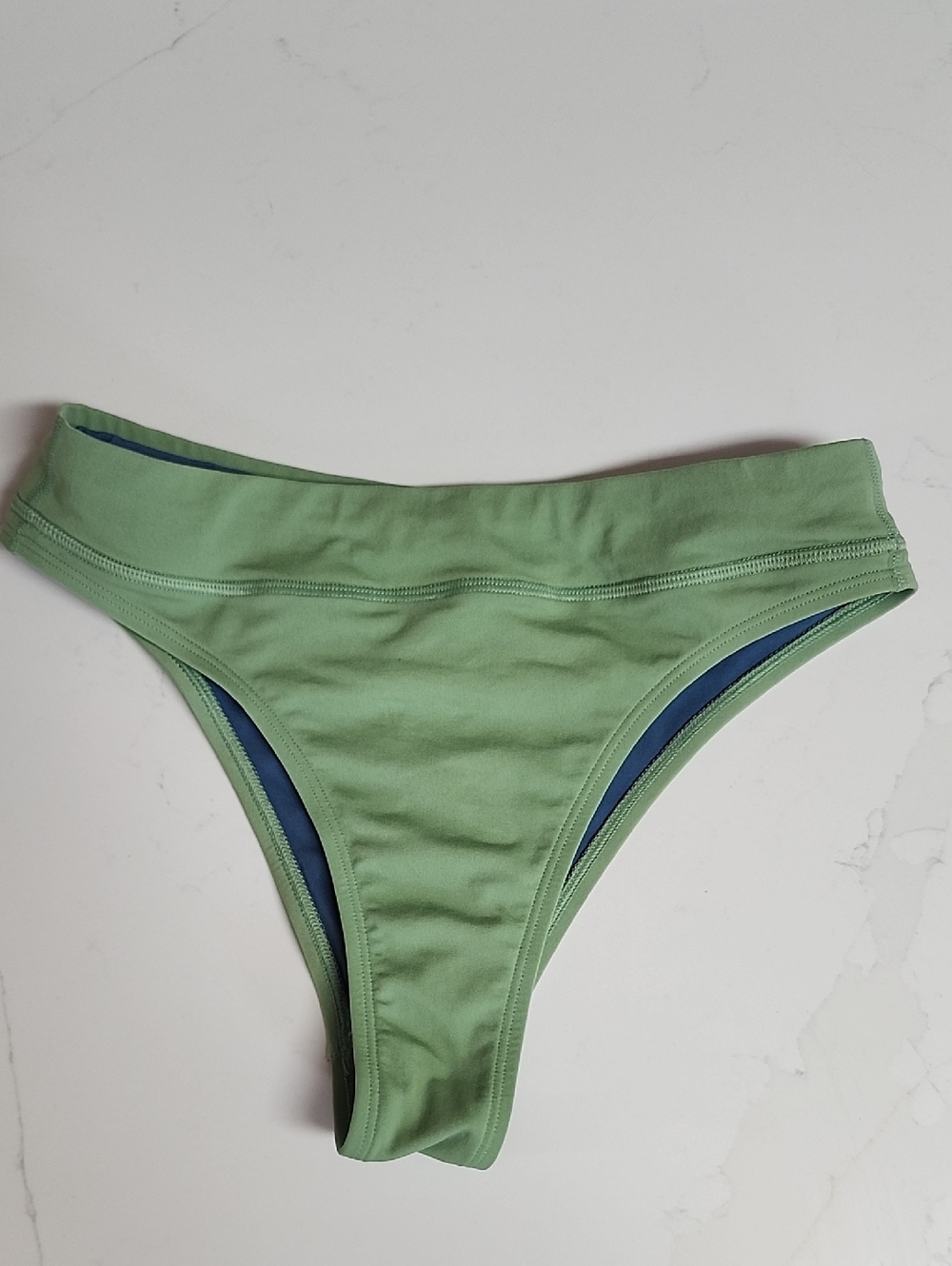 Women's Jolyn Size M "Zoe" Green Bikini Bottom - High Cut Swim Bottom